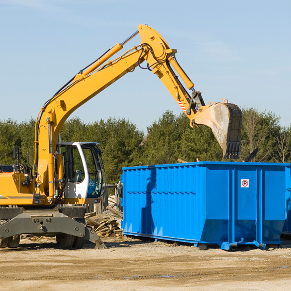 what size residential dumpster rentals are available in Elmer